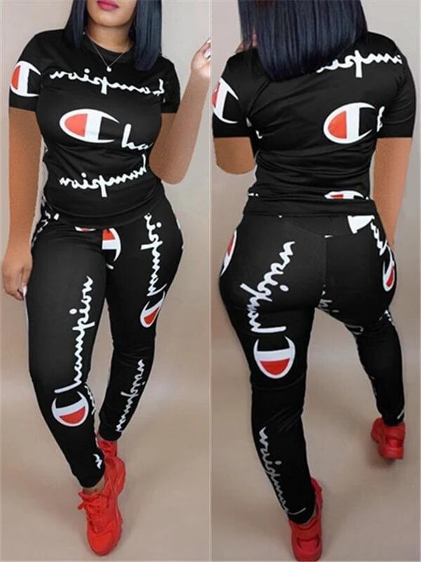 mangocouture Slogan T-Shirt & Pants Set--Clearance