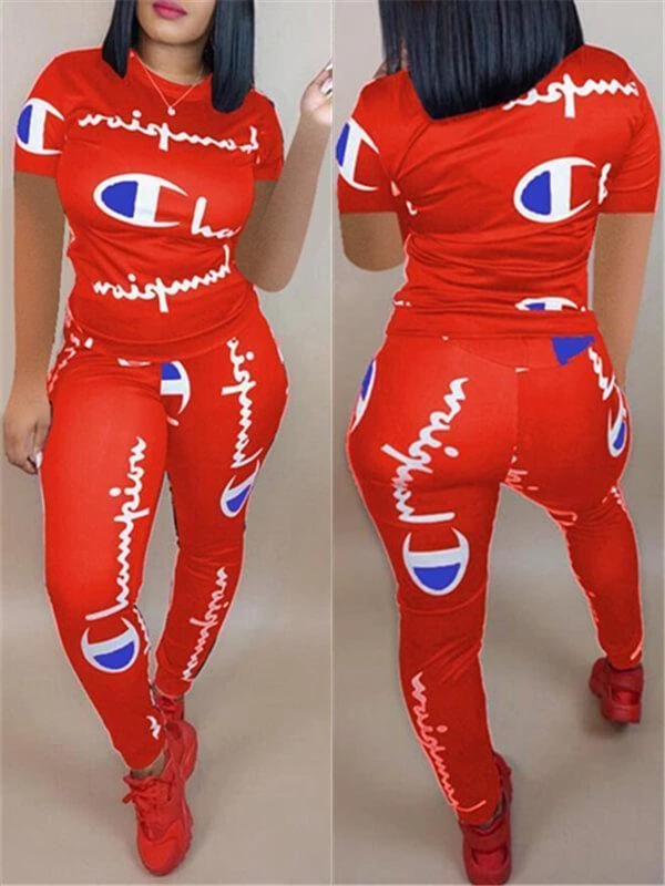 mangocouture Slogan T-Shirt & Pants Set--Clearance