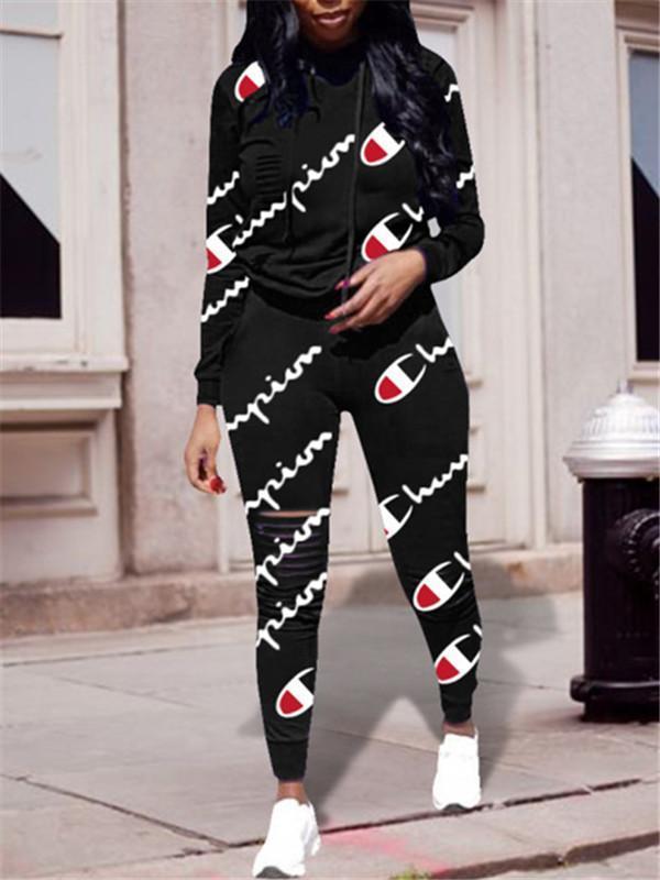 mangocouture Logo Print Hoodie & Pants Set--Clearance